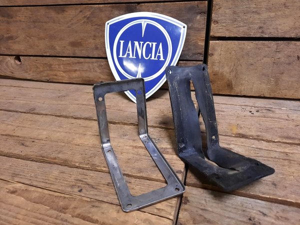 Lancia Fulvia Berlina - Zierblende Edelstahl-Rahmen um die Handbremse